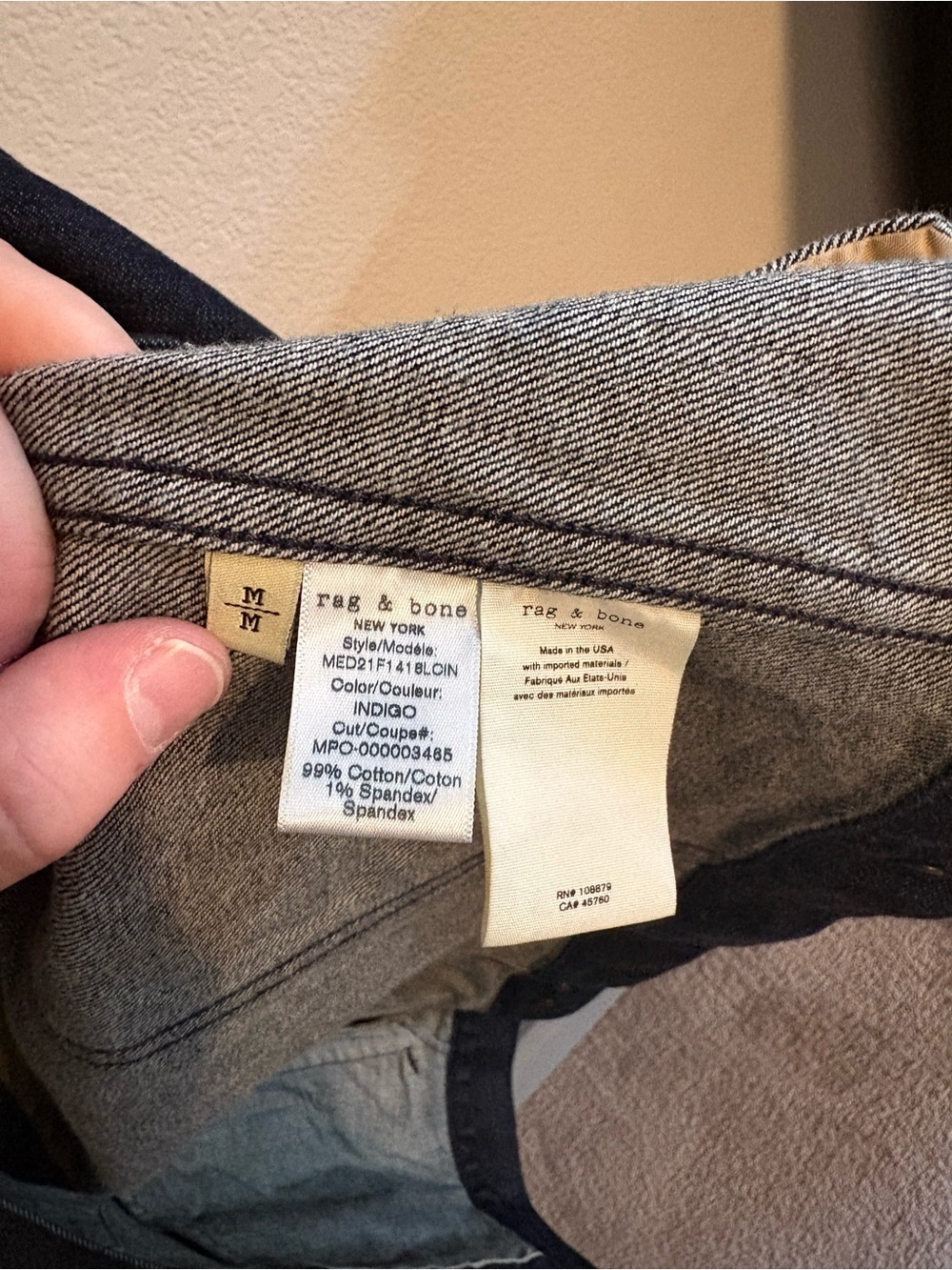 rag & bone Definitive Dark Indigo Denim Jacket - Picture 6 of 6